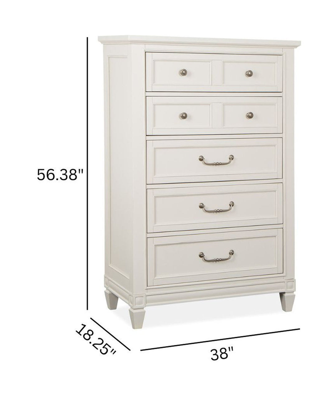 Willowbrook Egg Shell White Drawer Chest - B5324-10