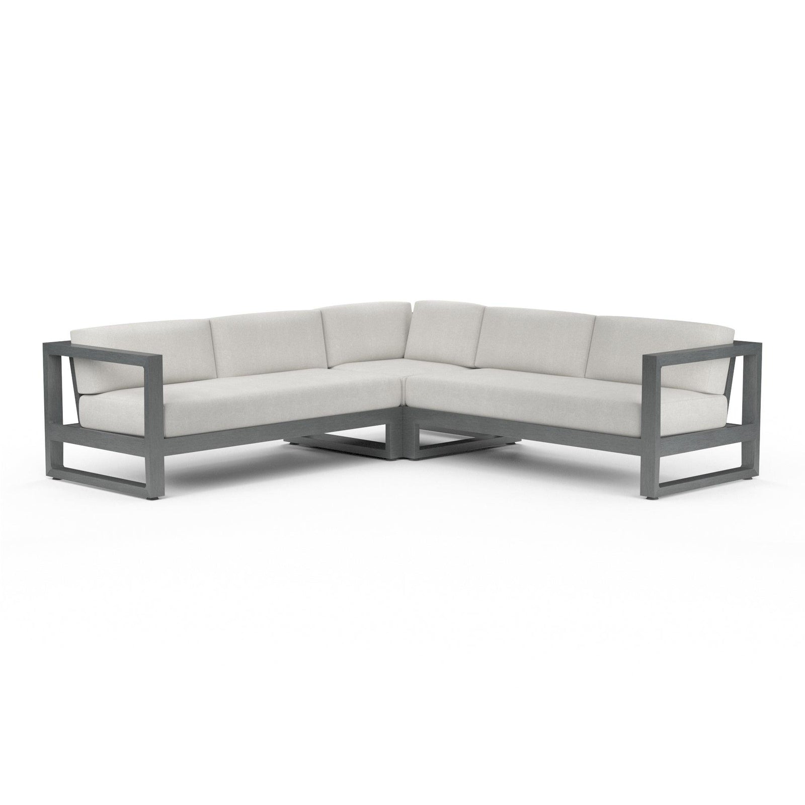 Sunset West Redondo Sectional in Cast Silver, No Welt OUTDOOR SOFAS + SECTIONALS