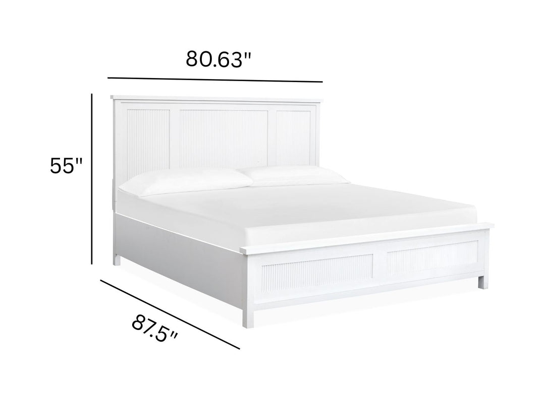 Windmill Harbour White Whisp And Sand King Panel Bed - B6313-64