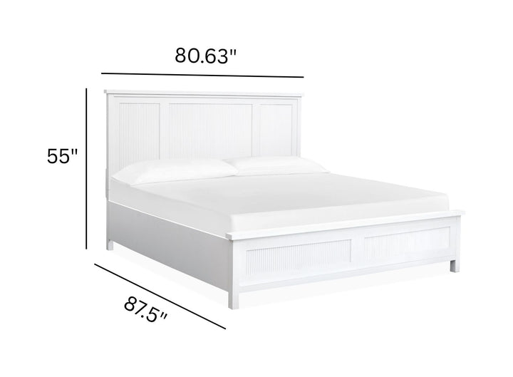 Windmill Harbour White Whisp And Sand King Panel Bed - B6313-64