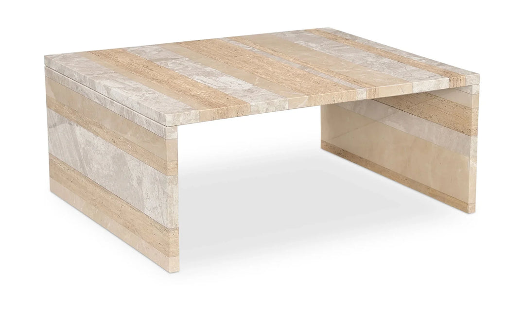 Rosa Coffee Table Mixed Marble - AmericanHomeFurniture