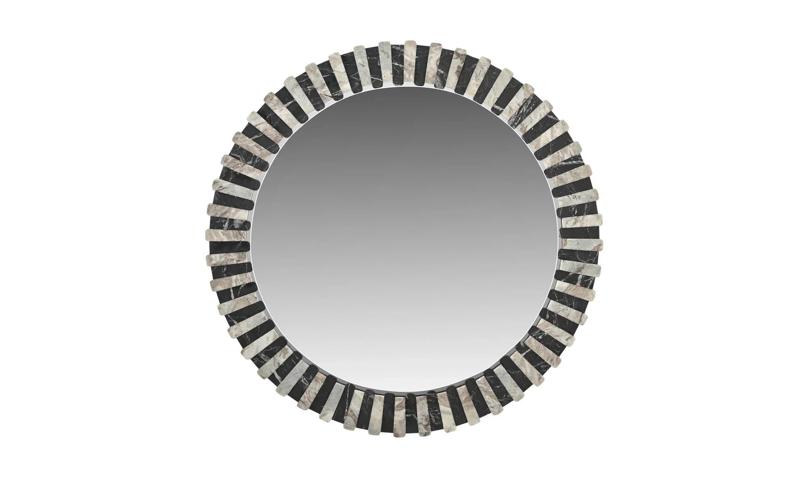 Moe's Home Collection - Isolde Mirror Black and Beige Marble - GZ-1183-37 | American Home Furniture