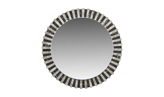 Moe's Home Collection - Isolde Mirror Black and Beige Marble - GZ-1183-37 | American Home Furniture