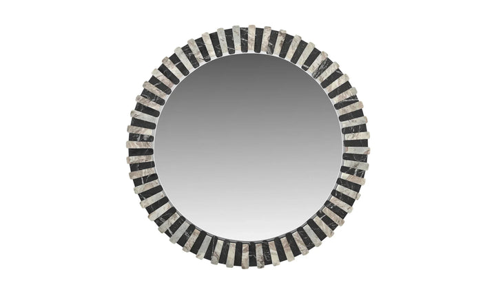 Moe's Home Collection - Isolde Mirror Black and Beige Marble - GZ-1183-37 | American Home Furniture
