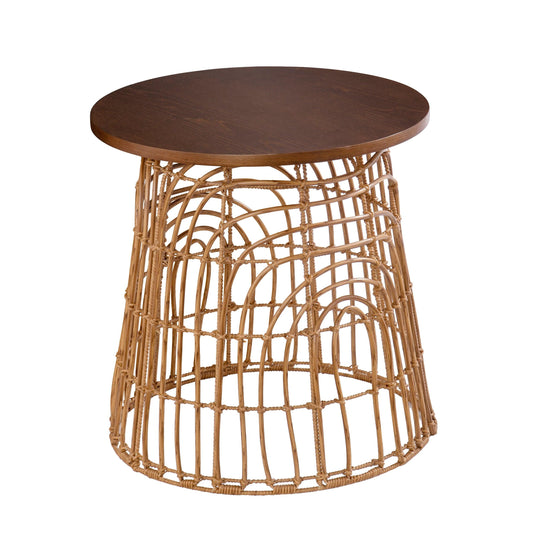 SEI Furniture Weaverdon Round Accent Table ACCENT TABLES