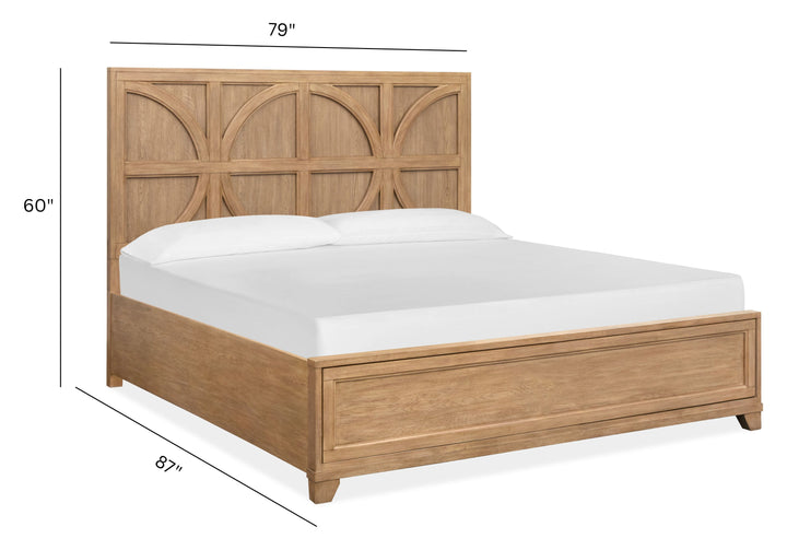 Coventry Honey Wheat King Panel Bed - B6480-64