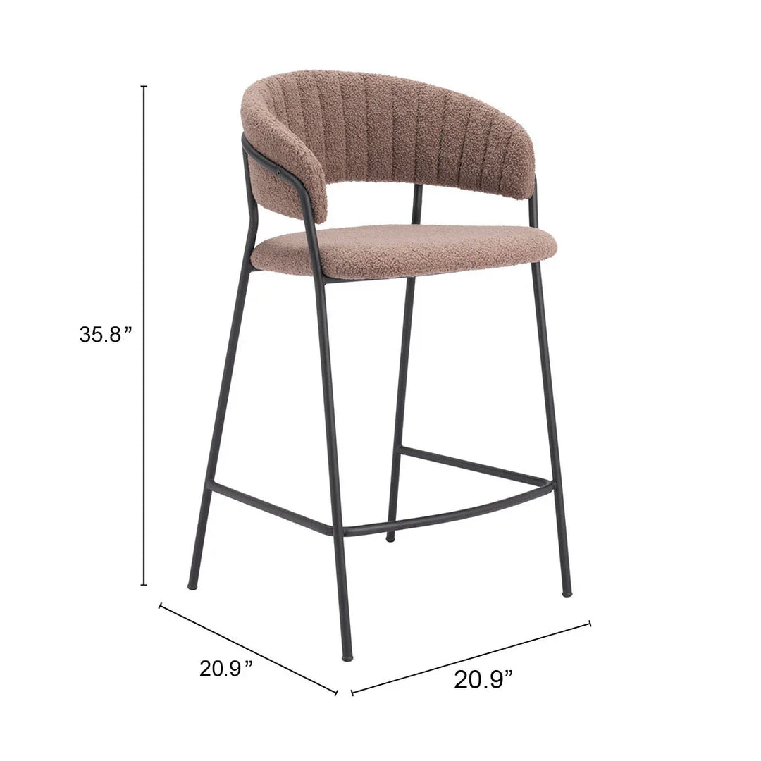 Josephine Counter Stool (Set of 2) Brown - AmericanHomeFurniture