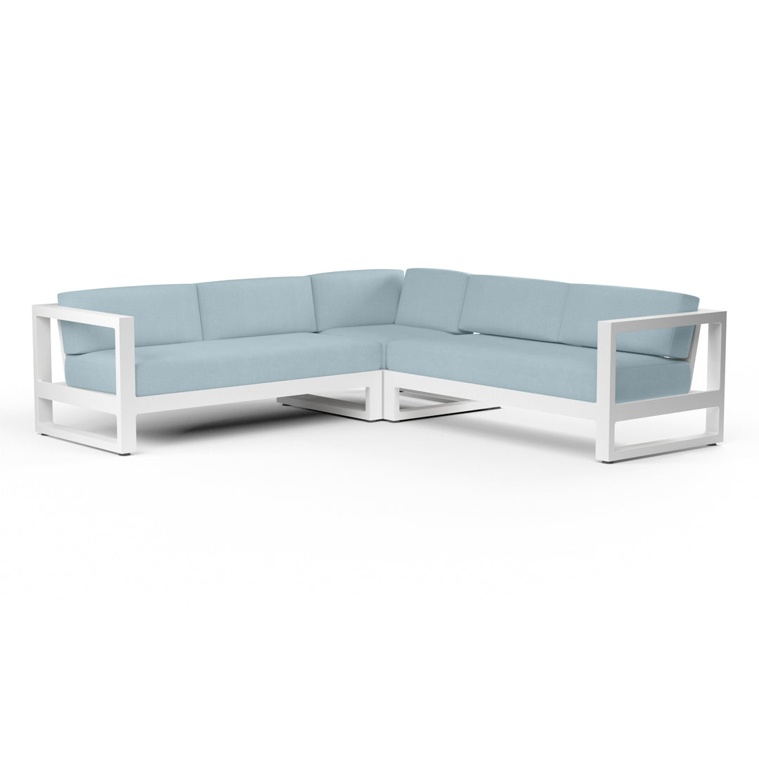 Newport Sectional in Canvas Skyline, No Welt