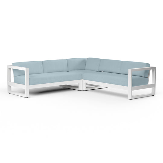 Newport Sectional in Canvas Skyline, No Welt