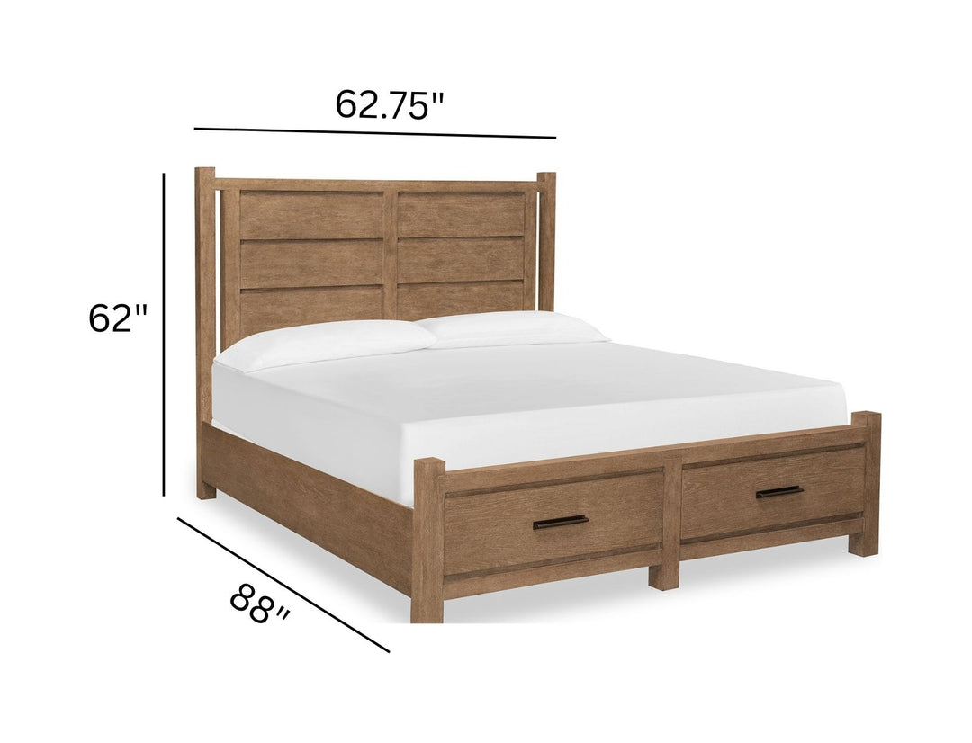 Plum Creek Sierra Brown Queen Panel Storage Bed - B5768-54A