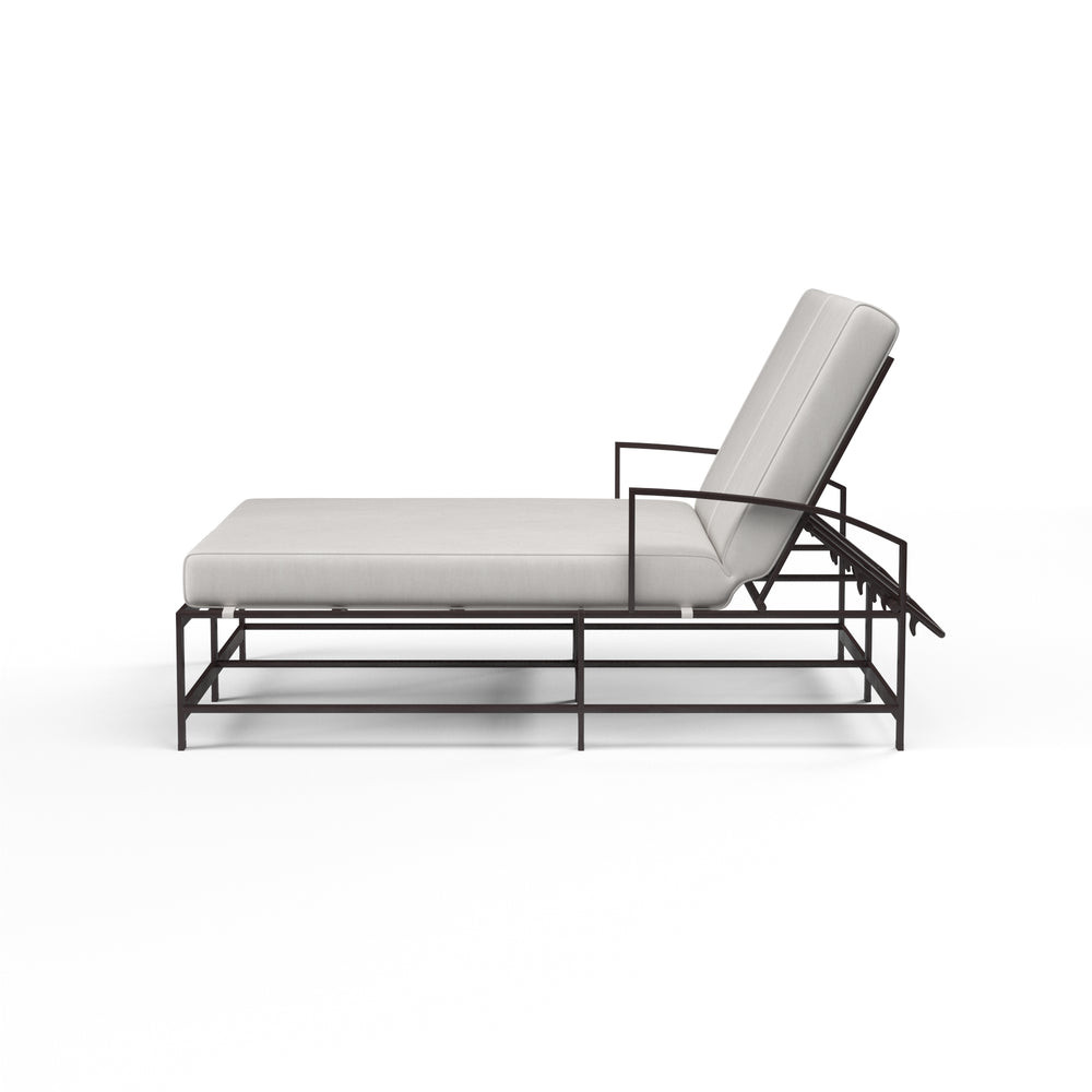 American Home Furniture | Sunset West - La Jolla Double Chaise in Canvas Flax w/ Self Welt