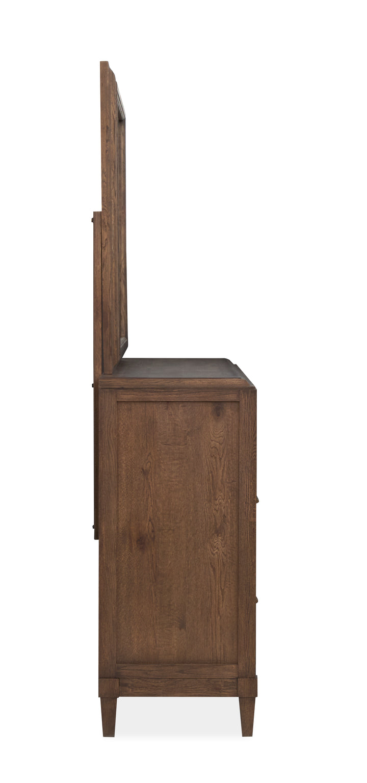 Groveland Park Antique Coffee Drawer Dresser With Landscape Mirror - B6532-2040