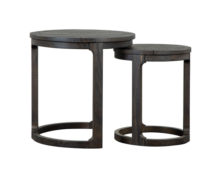 Boswell Peppercorn Round Nesting End Table - T5263-12