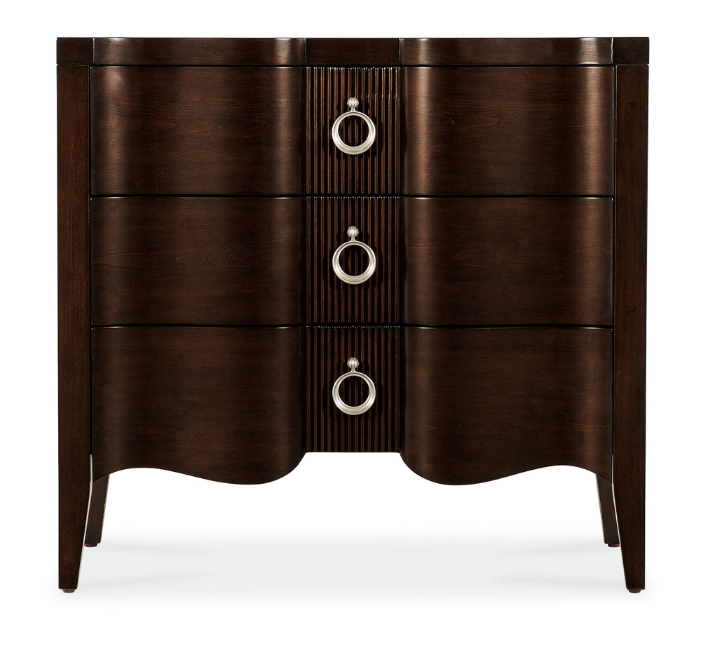 American Home Furniture | Hooker Furniture - Bella Donna Three-Drawer Nightstand 2 - Caviar