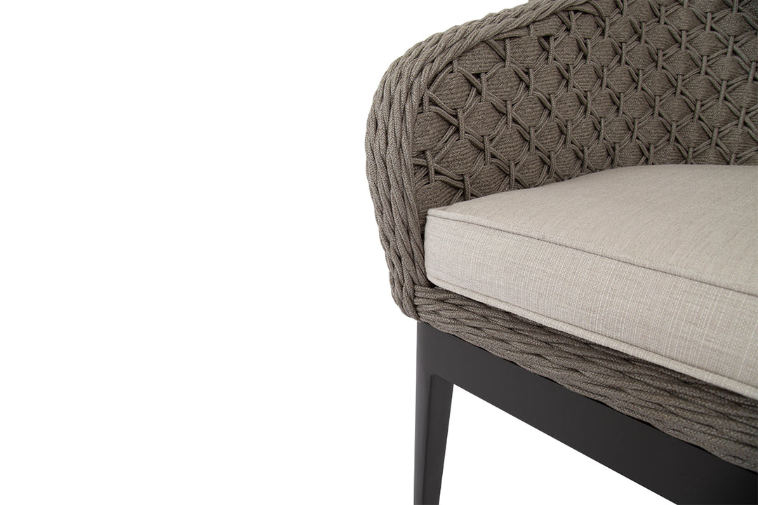 Marbella Dining Chair in Dupione Celeste, No Welt