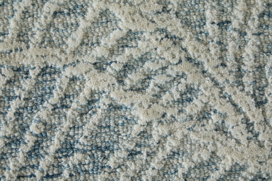 Rectangle/5' x 8'/Blue/Ivory