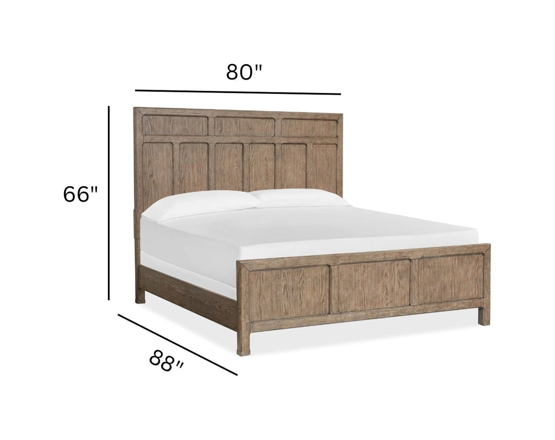 Claremont Smokey Taupe King Panel Bed - B5942-64