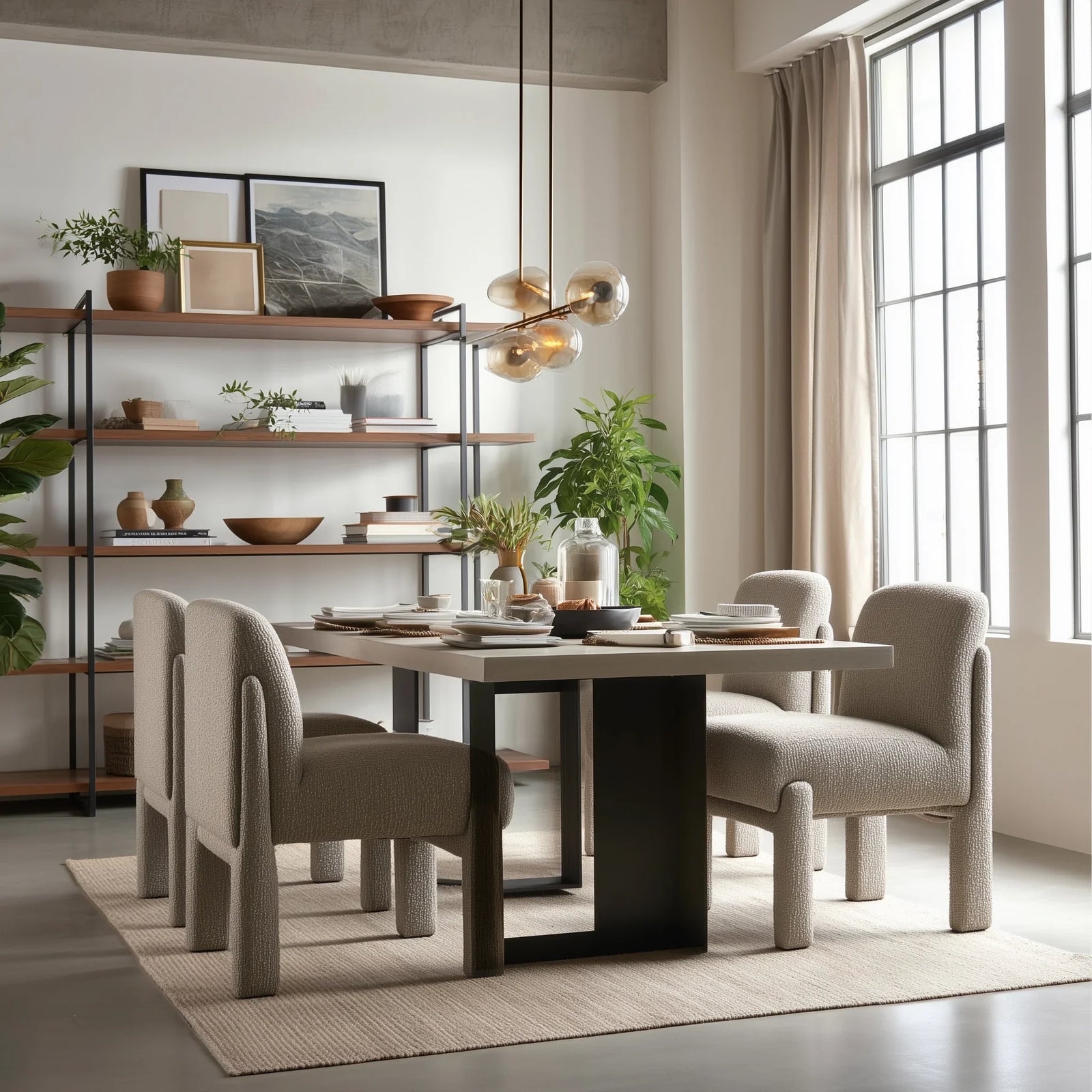 Salted Oak Catalina Beige Dining Chair - Set of 2 DINING CHAIRS