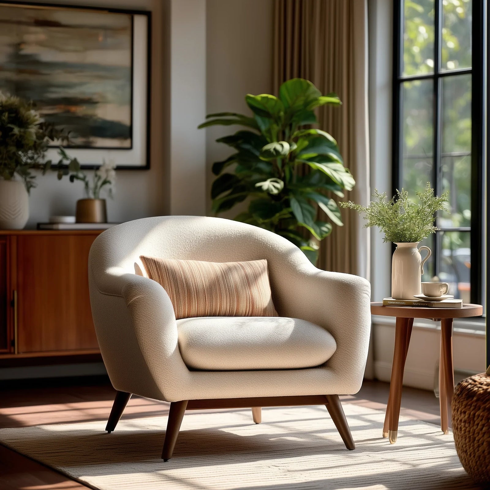 Salted Oak Baker Accent Chair ACCENT + LOUNGE CHAIRS