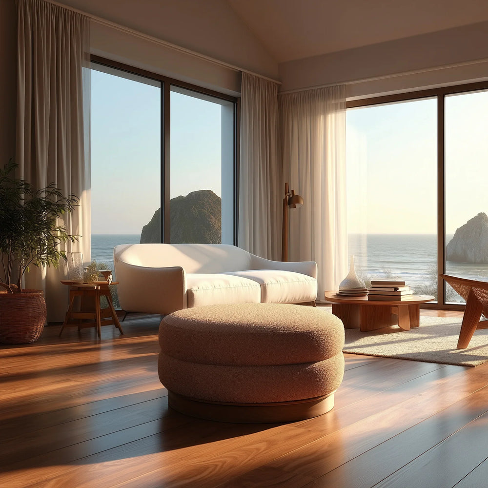 Yukon 42" Round Ottoman - AmericanHomeFurniture