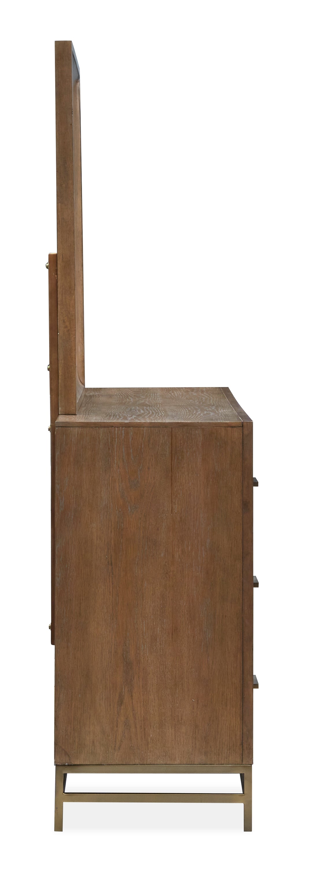 Lindon Belgian Wheat And Coffee Bean Double Drawer Dresser With Landscape Mirror - B5570-2240