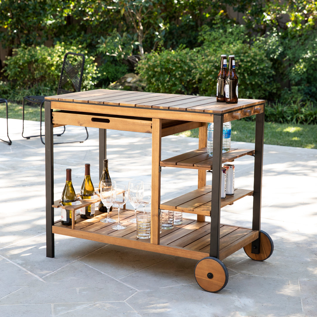 American Home Furniture | SEI Furniture - Murcott Outdoor Bar Cart