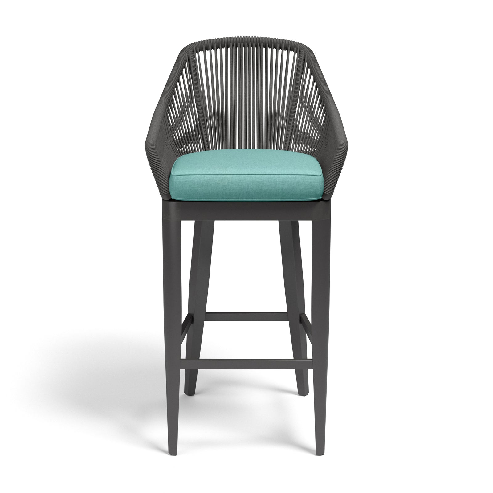 Milano Barstool in Dupione Celeste w/ Self Welt