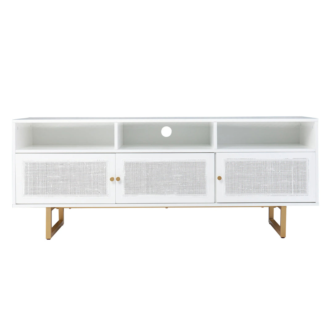 Mursley Media Cabinet w/ Storage - White - AmericanHomeFurniture