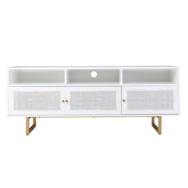 Mursley Media Cabinet w/ Storage - White - AmericanHomeFurniture