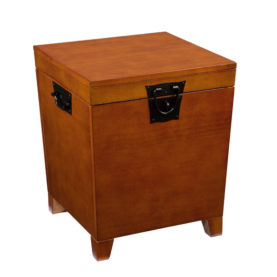 SEI Furniture Pyramid Lift-Top Trunk End Table – Mission Oak ACCENT TABLES