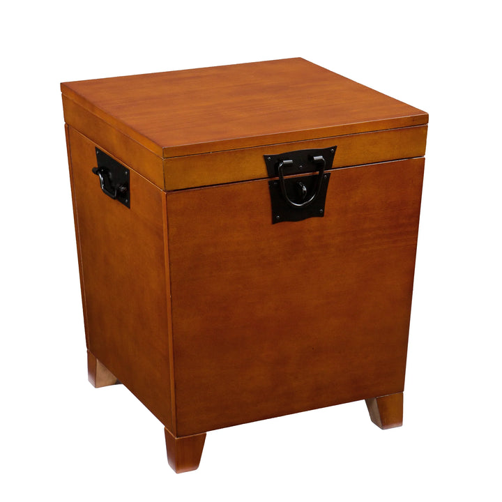 Pyramid Lift-Top Trunk End Table – Mission Oak - AmericanHomeFurniture