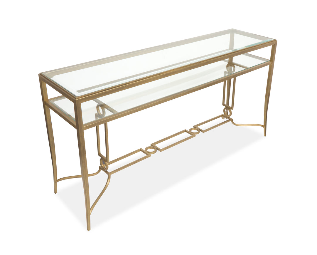 Lorena Burnished Brass Rectangular Cocktail Table - T6300-43