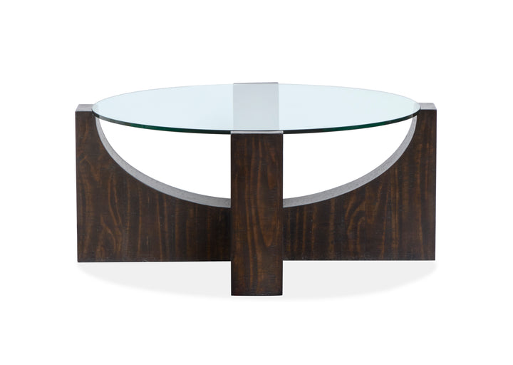 Beckham Rustic Tavern Round Cocktail Table With Casters - T6336-45