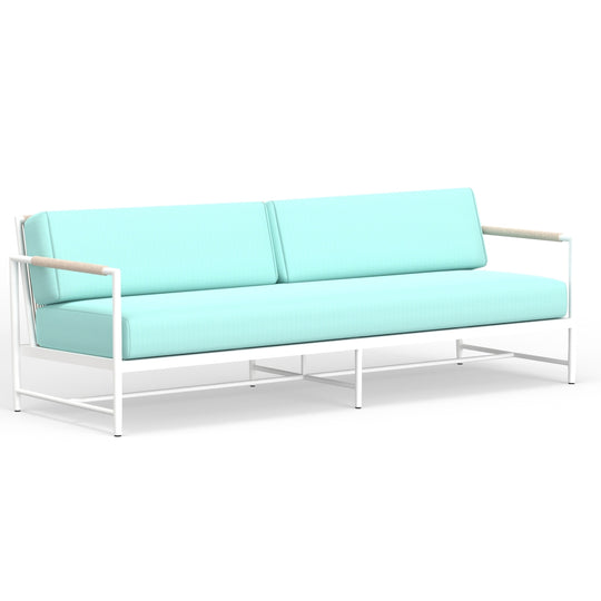 Sabbia Sofa in Dupione Celeste, No Welt
