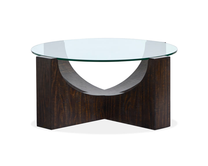 Beckham Rustic Tavern Round Cocktail Table With Casters - T6336-45