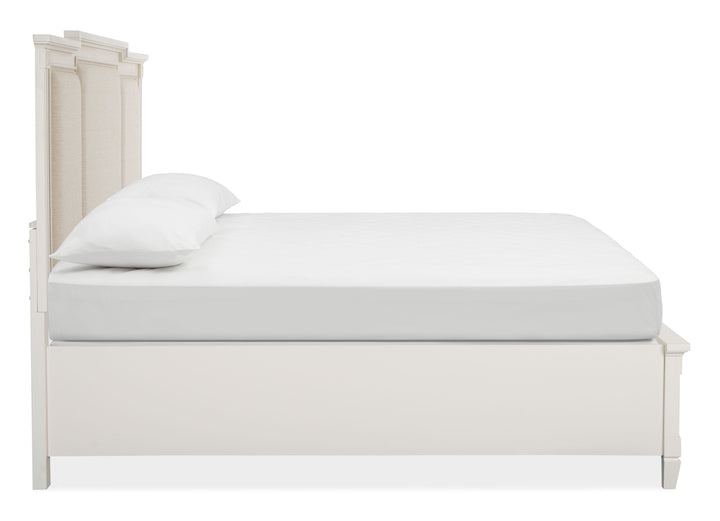 Willowbrook Egg Shell White California King Panel Upholstered Storage Bed - B5324-75A