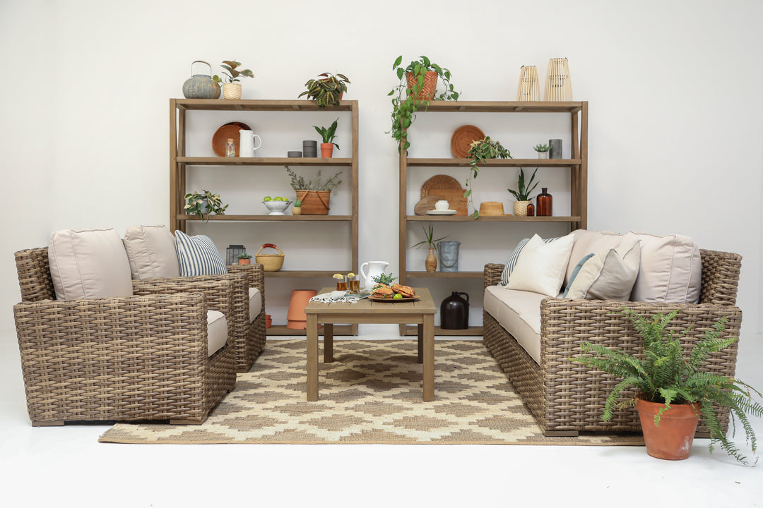 Havana Sofa in Canvas Skyline w/ Self Welt