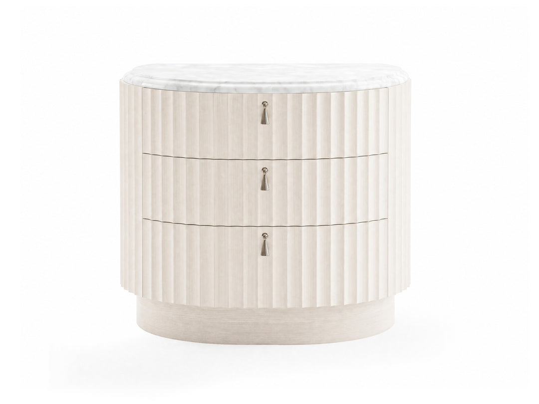 Vivienne Whisper White Drawer Nightstand - BP448-140