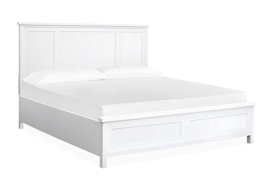 Windmill Harbour White Whisp And Sand King Panel Bed - B6313-64