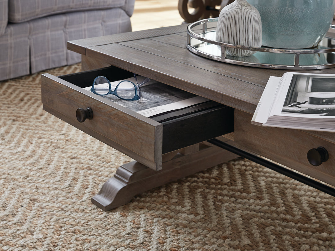 Tinley Park Dove Tail Grey Rectangular Cocktail Table - T4646-43
