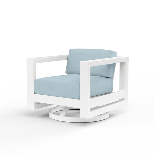 Newport Swivel Club in Canvas Skyline, No Welt