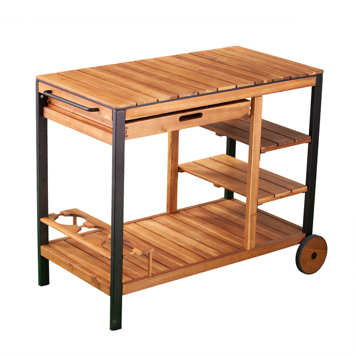 American Home Furniture | SEI Furniture - Murcott Outdoor Bar Cart