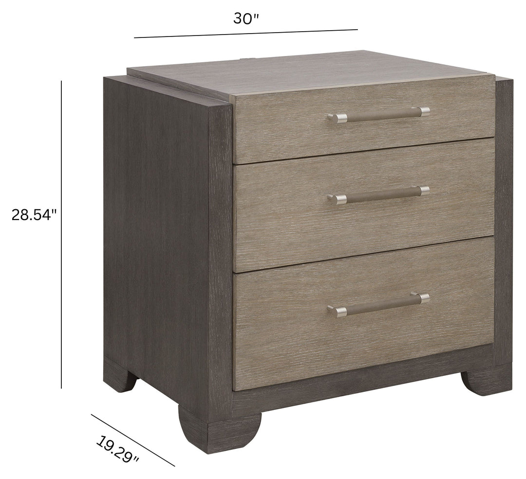 Anderson Park Moose Trail And Frontier Brown 3 Drawer Nightstand - P402140