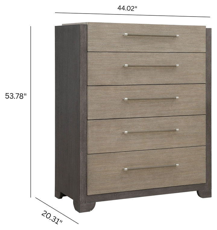 Anderson Park Moose Trail And Frontier Brown 5 Drawer Chest - P402124