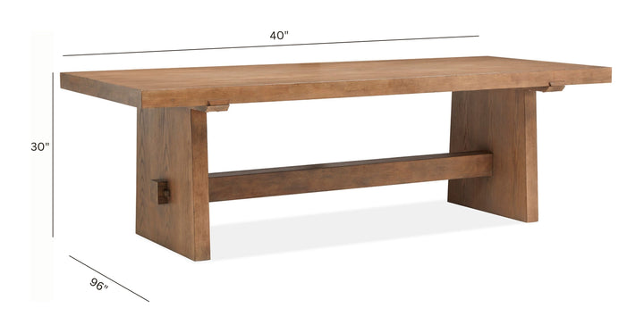 Lindon Belgian Wheat Trestle Dining Table - D5570-21