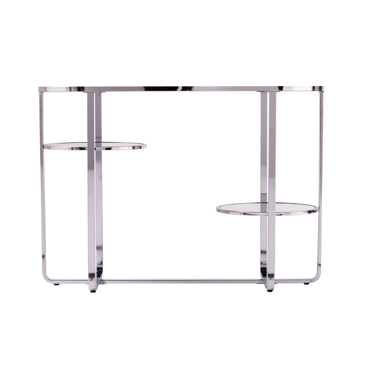 American Home Furniture | SEI Furniture - Maxina Mirrored Console Table w/ Storage
