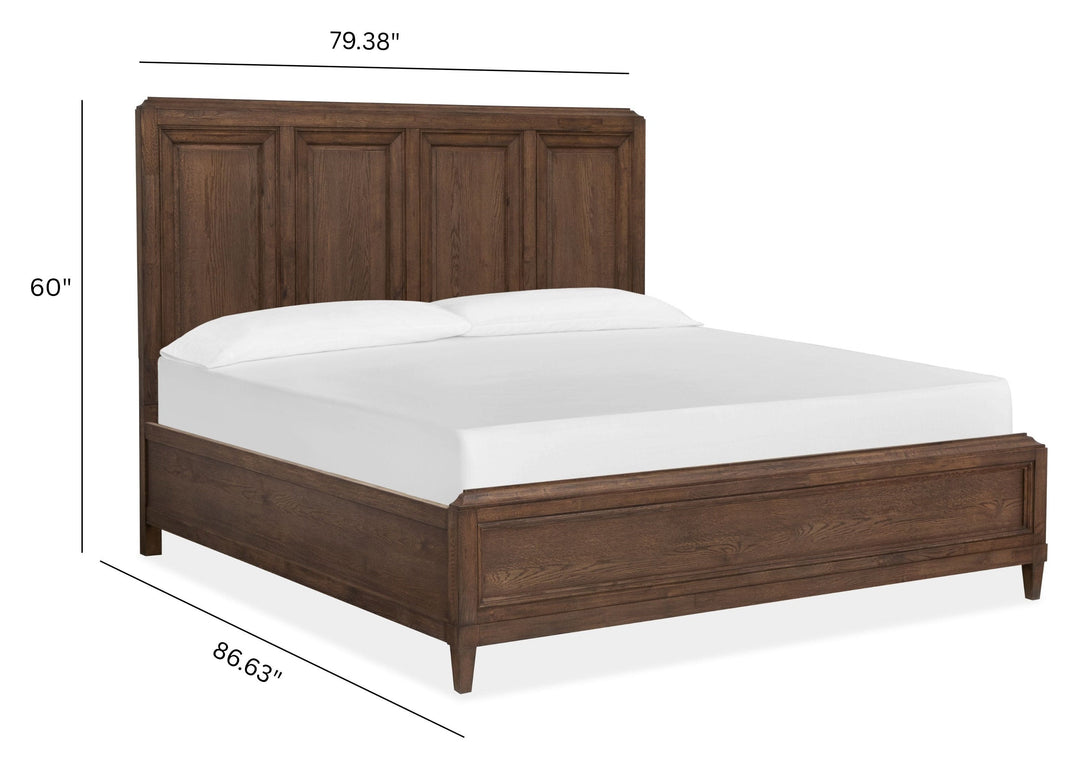 Groveland Park Antique Coffee Panel Storage Bed