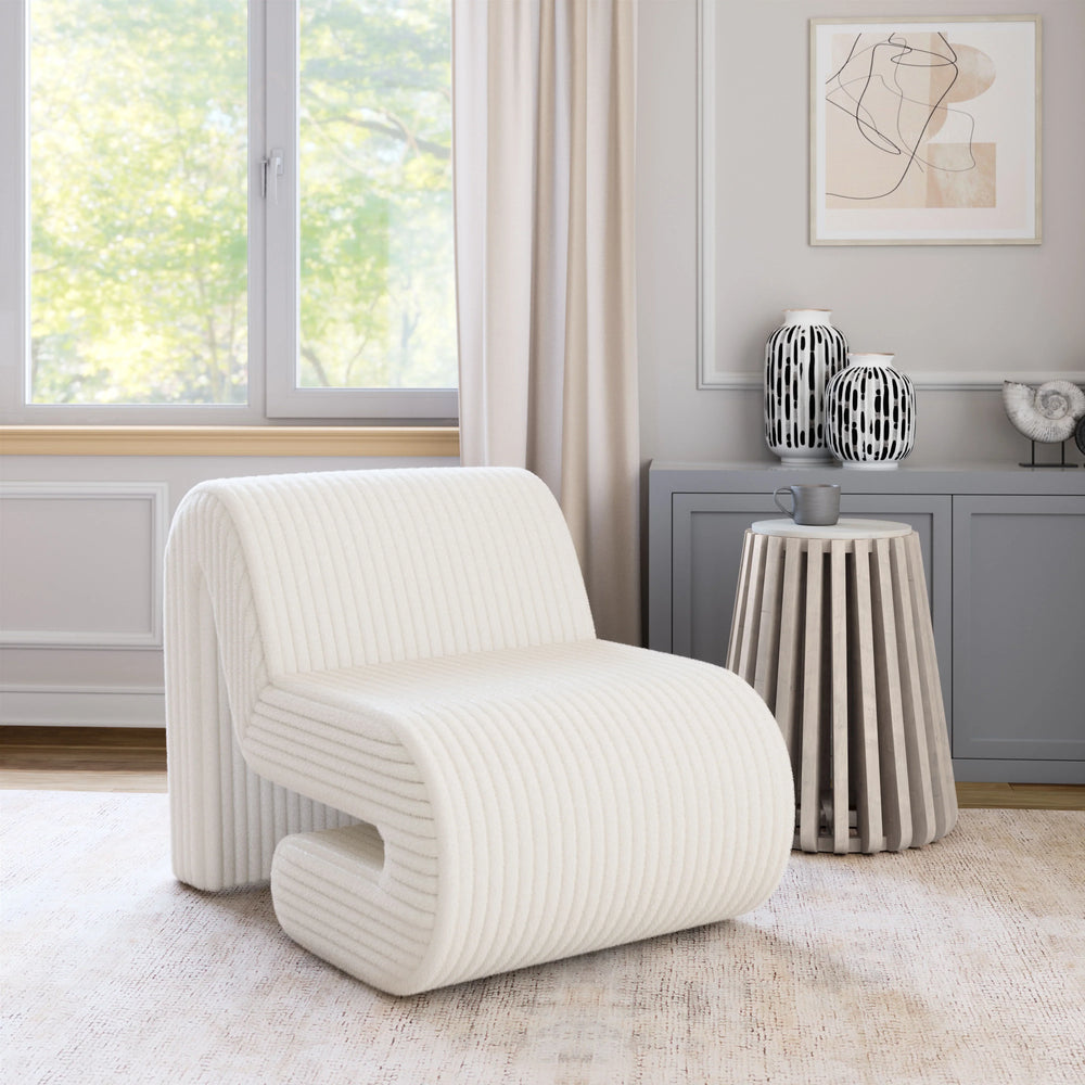 Opam Accent Chair White - AmericanHomeFurniture