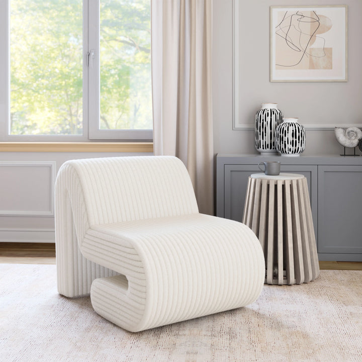 Opam Accent Chair White - AmericanHomeFurniture