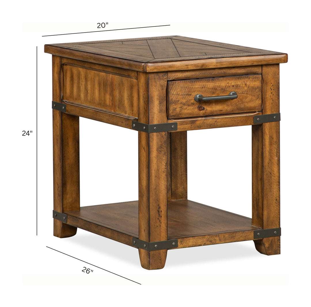 Chesterfield Farmhouse Timber Rectangular End Table - T4717-03